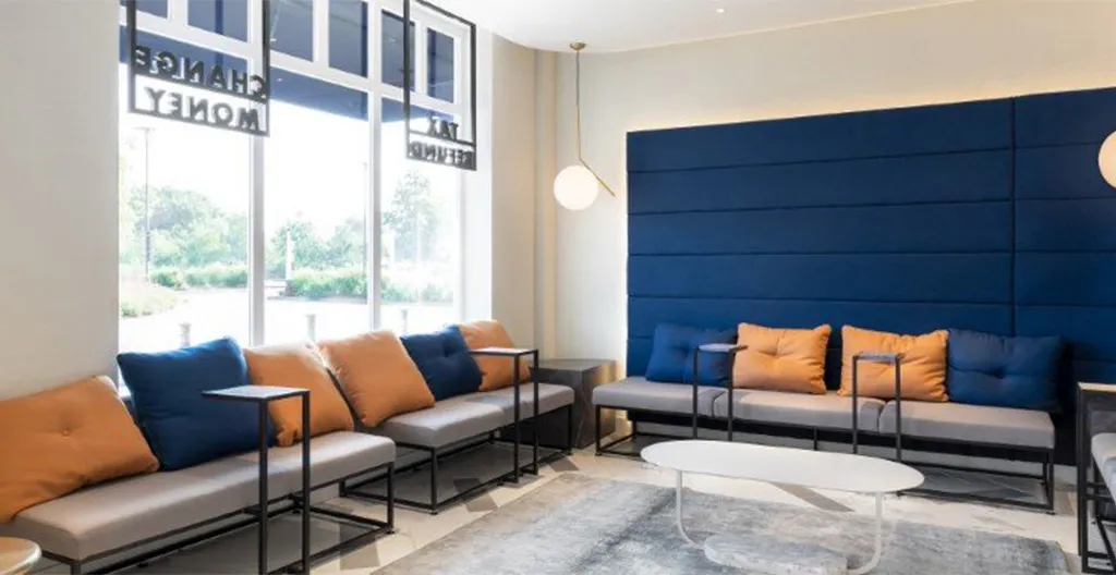 A completed reception and lounge fit-out by JPS Services