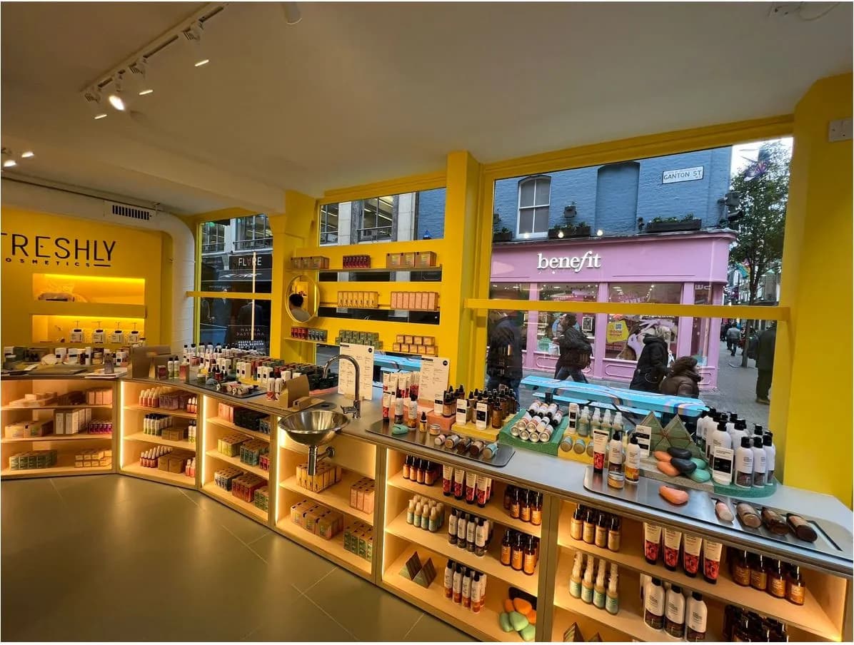 Freshly Cosmetics, Europe - retail project by JPS Services
